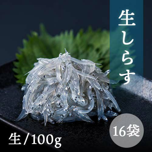 生しらす100g×16袋 【送料無料】 まるげん